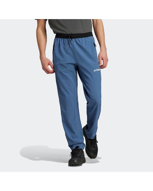 Adidas Blue Terrex Liteflex Hiking Pants for men