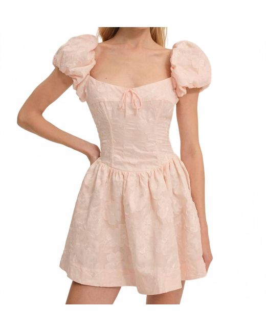 knee length dresses for ladies FOR LOVE & LEMONS Kate Mini Dress In Pink main image 0