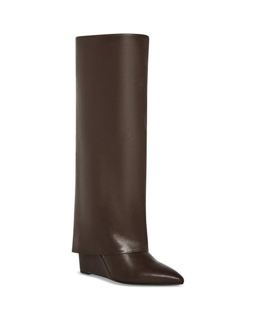 Madden Girl Natural Evannder Snake Print Textured Knee-High Boots