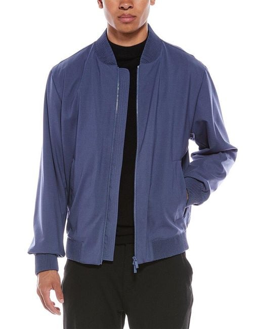Boss Blue Hanry Wool-Blend Jacket for men