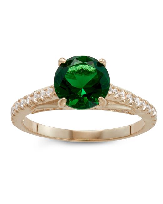 Designs by Gioelli Green 10K Simulated Emerald Ring