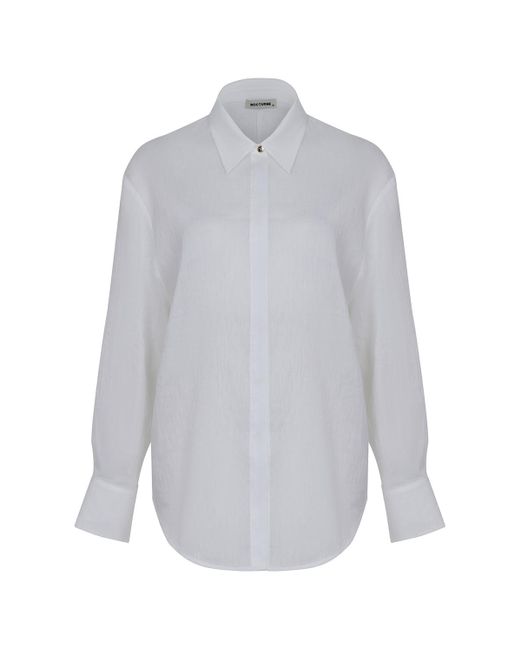 Nocturne Gray Embroidered Shirt
