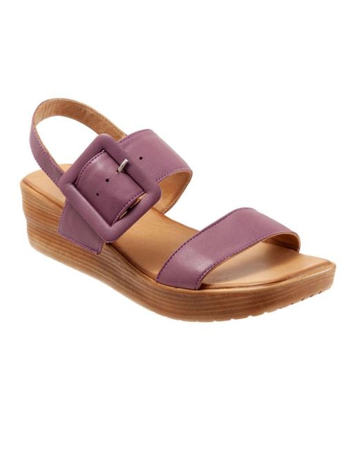 BUENO Pink Marcia Faux Leather Square Toe Platform Sandals