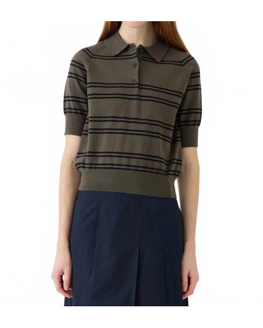 DEMYLEE Black Brea Stripe Top