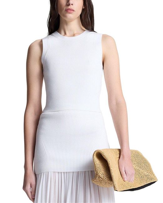 A.L.C. White Kayla Top