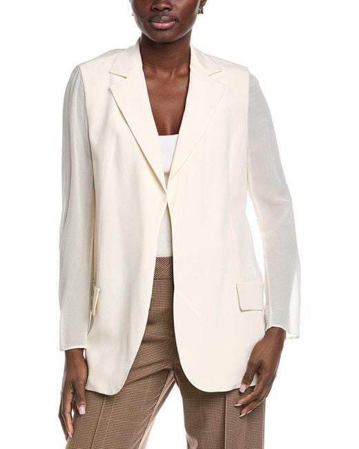 Akris Natural Alea Silk Blazer