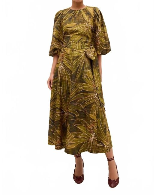 Marie Oliver Green Estine Midi Skirt