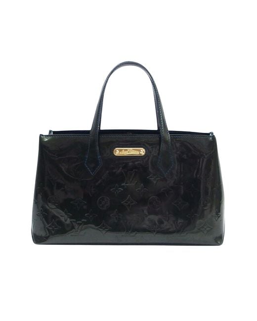 Louis Vuitton Black Wilshire Patent Leather Shoulder Bag (pre-owned)