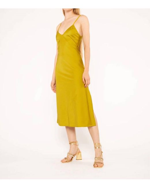 Ripley Rader Yellow Kara Stretch Slip Dress