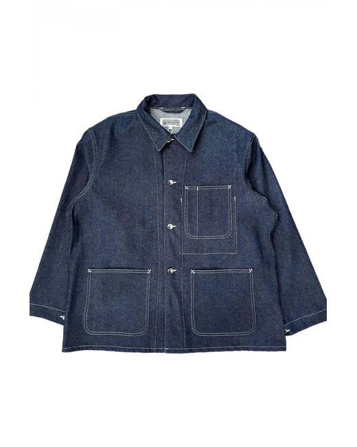 Engineered Garments Blue Denim Utility Jacket for men