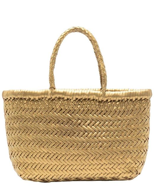 Dragon Diffusion Metallic Mini Flat Gora Leather Tote