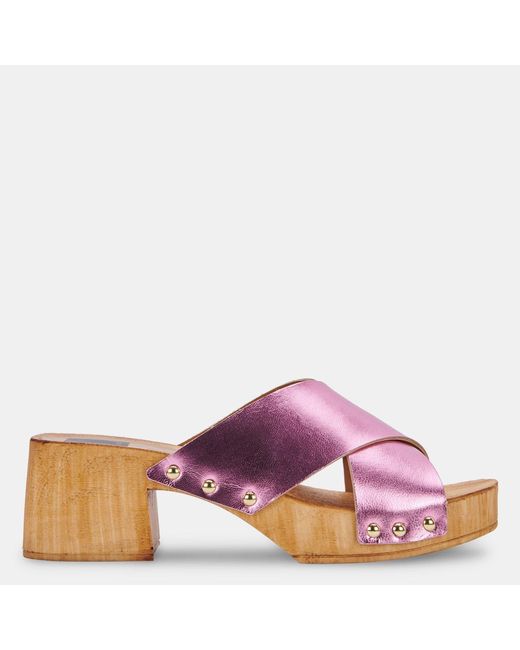 Dolce Vita Owan Sandals Pink Metallic Leather
