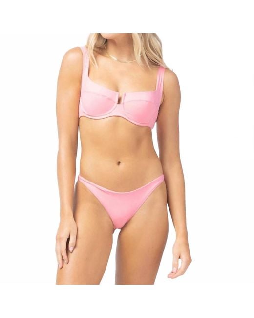 LSPACE Pink Camacho Bikini Bottom