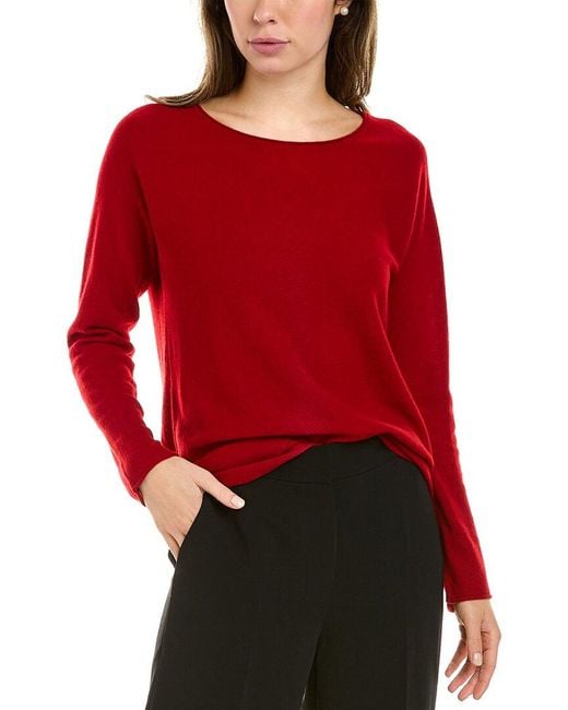 Elie Tahari Cashmere Sweater in Red | Lyst