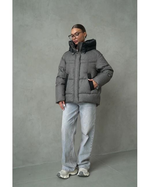 Alaska® Outerwear Gray Metropolitan Wool-Effect Down Fill Jacket