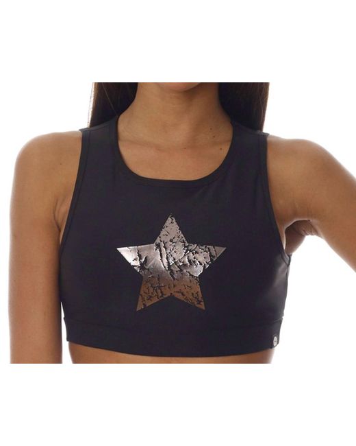 X By Gottex Blue Chrome Star Low Impact Sports Bra