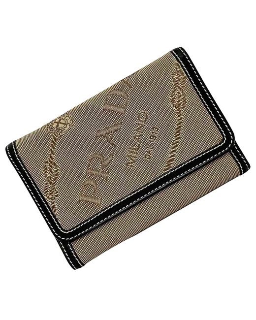 Prada Brown Canvas Wallet (pre-owned)