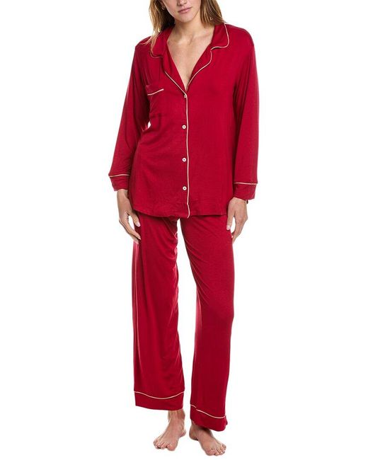 Hale Bob Red 2Pc Pajama Pant Set