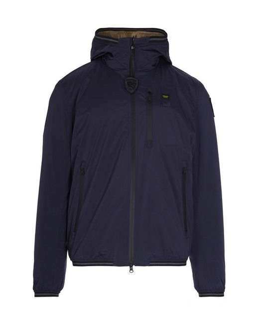 Blauer Men's Blue Devon Jacket With Faux Fur Lining