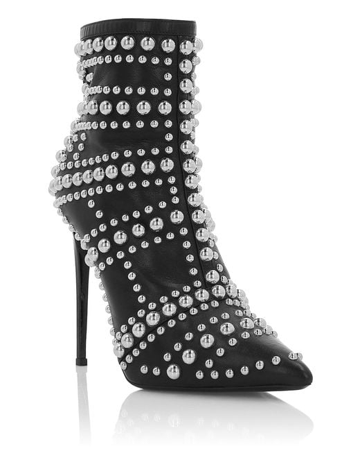 Philipp Plein Black Bootie High Heels "Eagle"