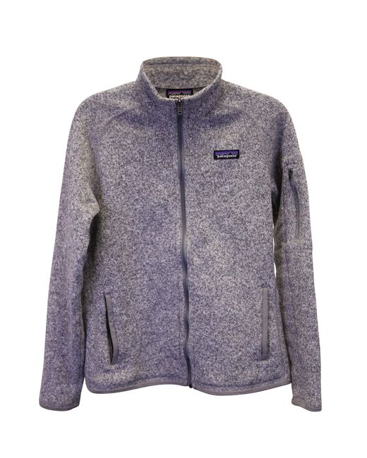 Patagonia Purple Better Sweater Jacket In Grey Cotton