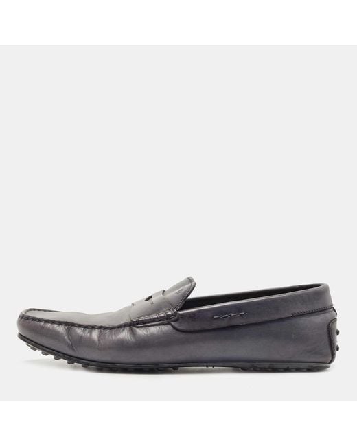 tods-grey-Tods-Leather-Slip-On  display picture 3