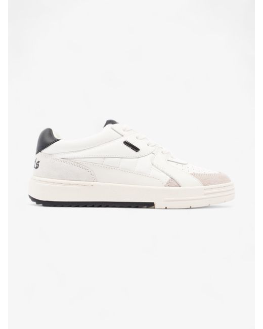 Palm Angels White Palm University Sneakers / / Leather
