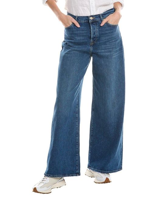 7 For All Mankind Blue Zoey Explorer Loose Wide Leg Jean