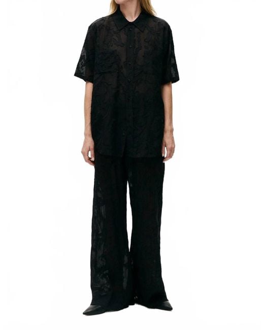 SILK LAUNDRY Black Clip Bias Pants