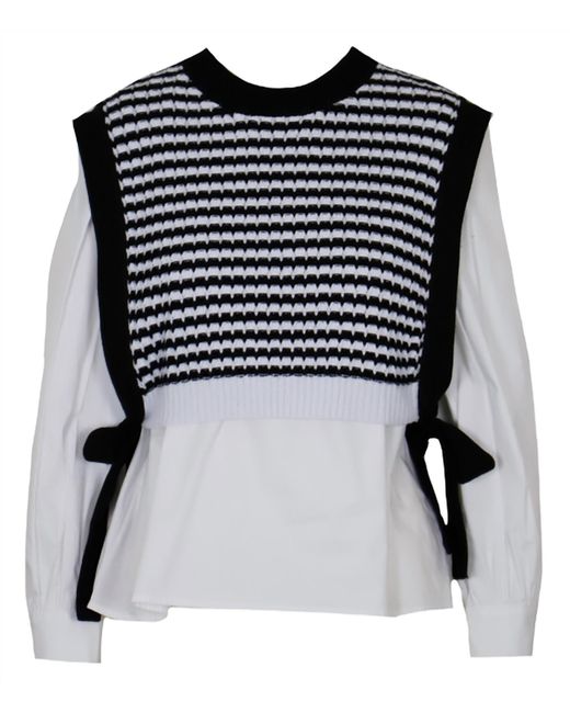 Lucy Paris Black The Billie Mixed Sweater