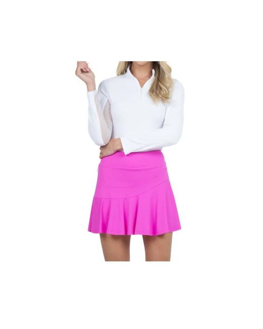IBKUL Pink Flounce Mini Skort