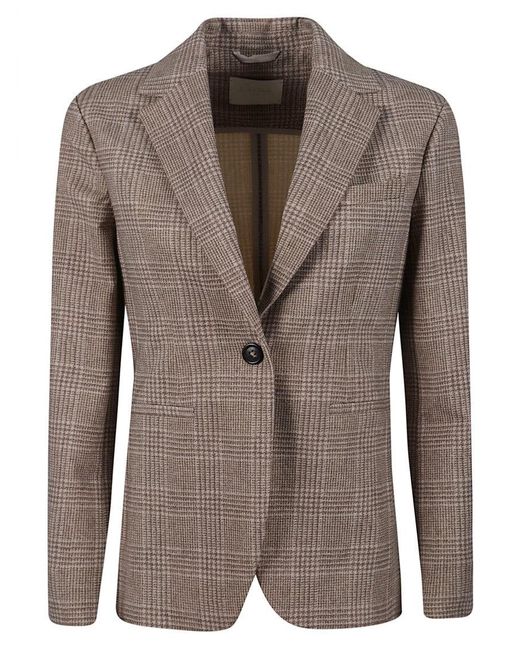 Circolo 1901 Brown Prince Of Wales Jacket