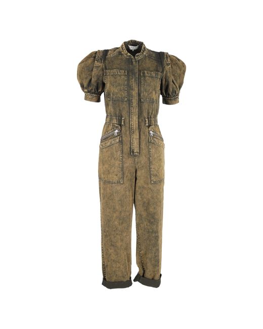 Sea Green New York Hildur Puffed Sleeve Jumpsuit