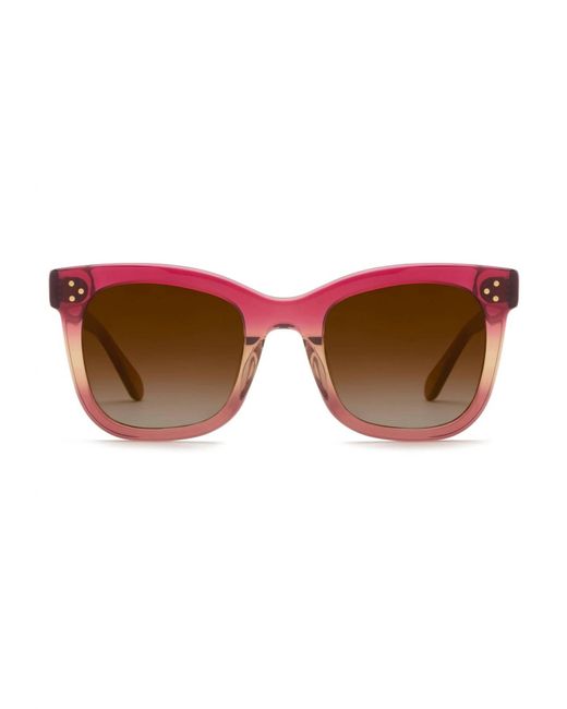 Krewe Adele Sunglasses In Hibiscus in Brown Lyst