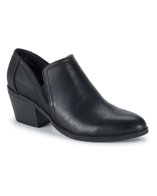 BareTraps Black Slaine Comfort Insole Faux Leather Ankle Boots