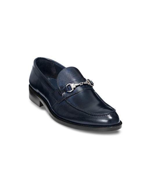 Paul Fredrick Blue Archer Bit Loafer for men