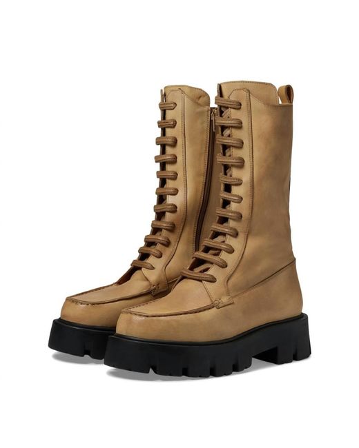 Free People Brown Jones Lug Sole Lace Up Boot