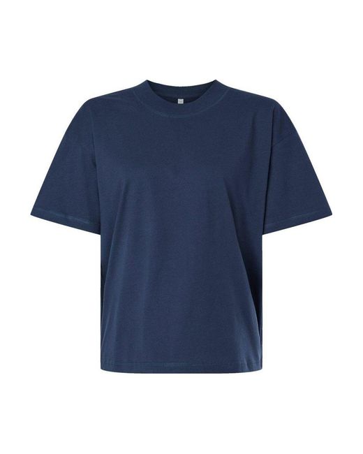 L.A.T Blue Relaxed Crew Tee for men