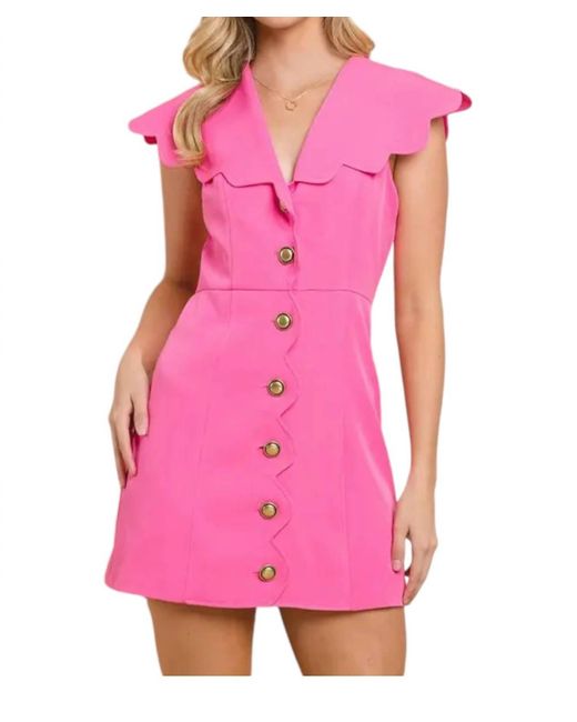 Pink Scalloped Dress main image 1