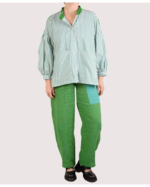Alembika Green Oversized Button Up Shirt
