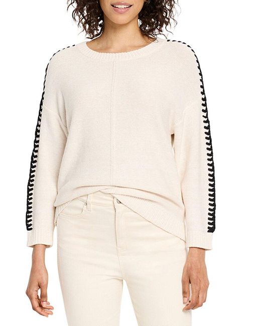 NIC+ZOE Natural Nic & Zoe Laced Up Sweater