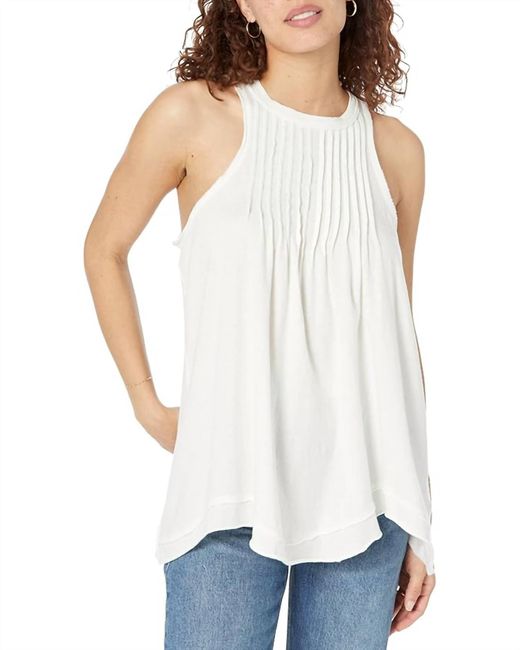Free People White Go To Town Tank Top