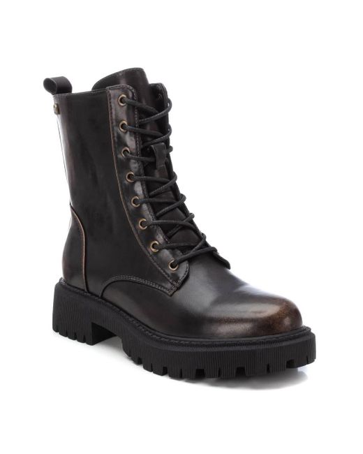 Xti Black Combat Booties By