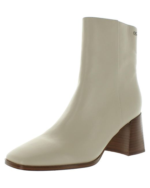 Calvin Klein Natural Broma No Material Tag Faux Leather Ankle Boots