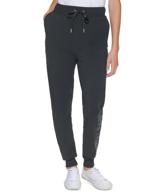 Calvin Klein Logo Drawstring Jogger Pants in Blue Lyst