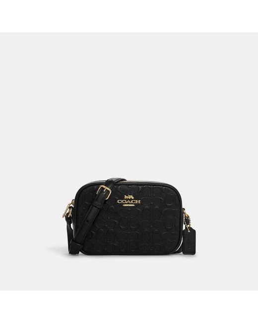 Coach Outlet Mini Jamie Camera Bag In Signature Leather in Gold/Black