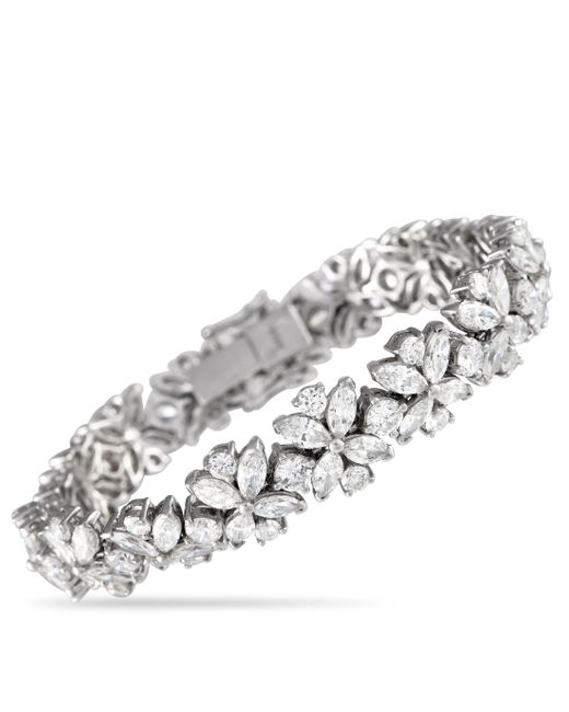 Non-Branded Metallic Lb Exclusive Platinum 15.0ct Diamond Bracelet Mf04-041924