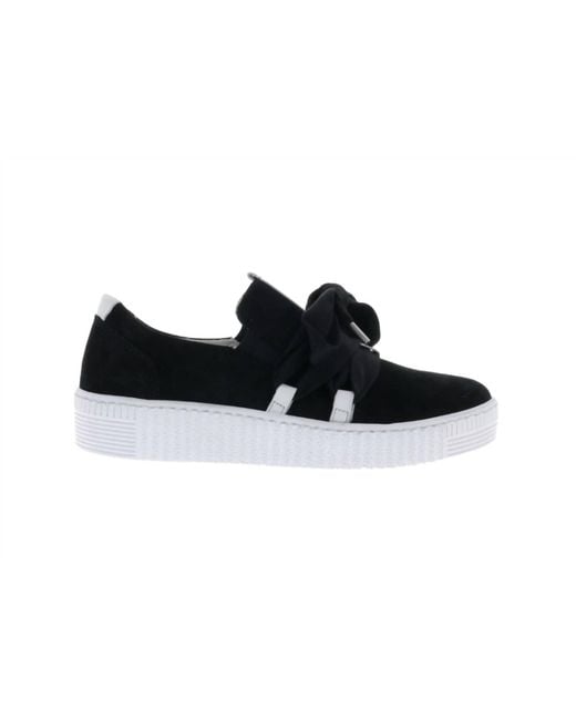 Gabor Black Slip On Trainer Sneaker