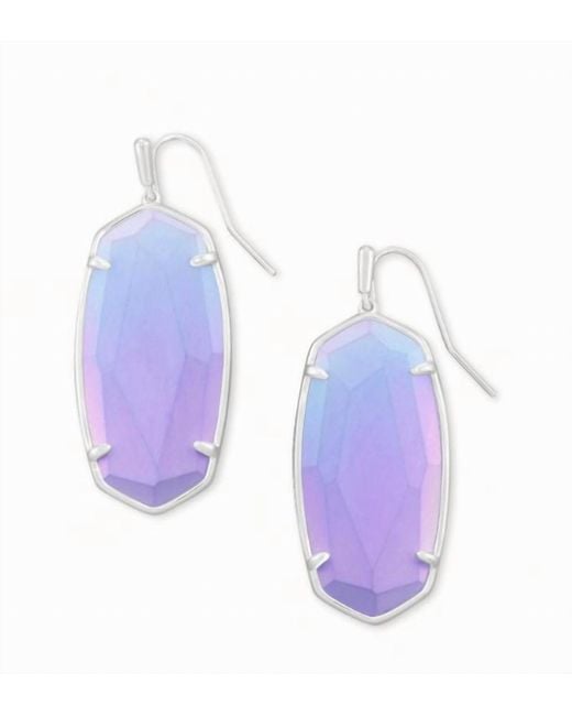 Kendra Scott Purple Faceted Elle Drop Earrings