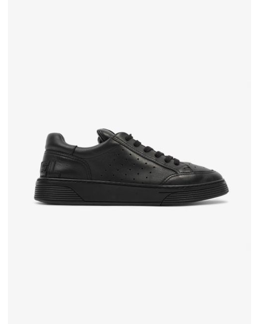 Chanel Black Low Top Sneaker Leather for men